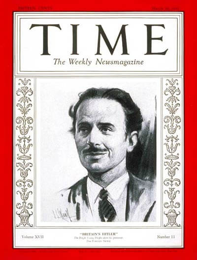Oswald Mosley fundador de la Unión Británica de Fascistas