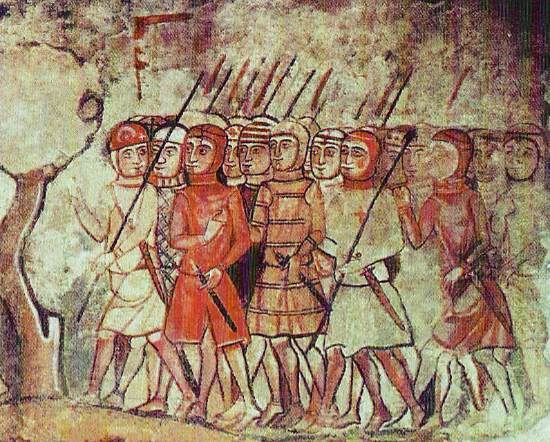 Almogávares en un manuscrito medieval