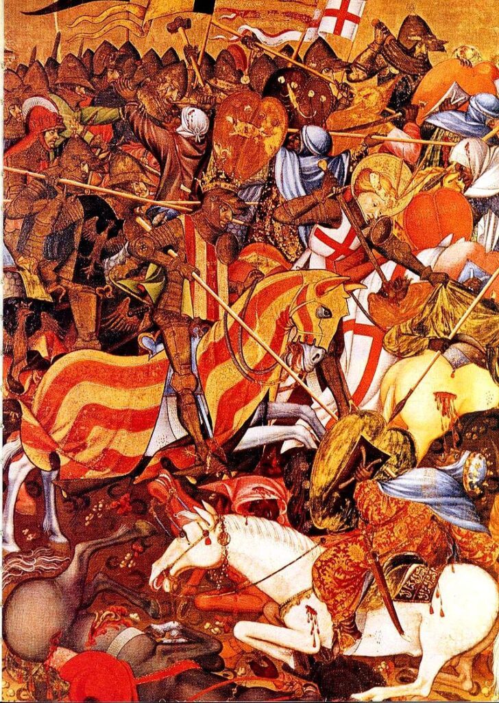 Almogáraves. Escena de una batalla de la Reconquista del reino de Aragón 