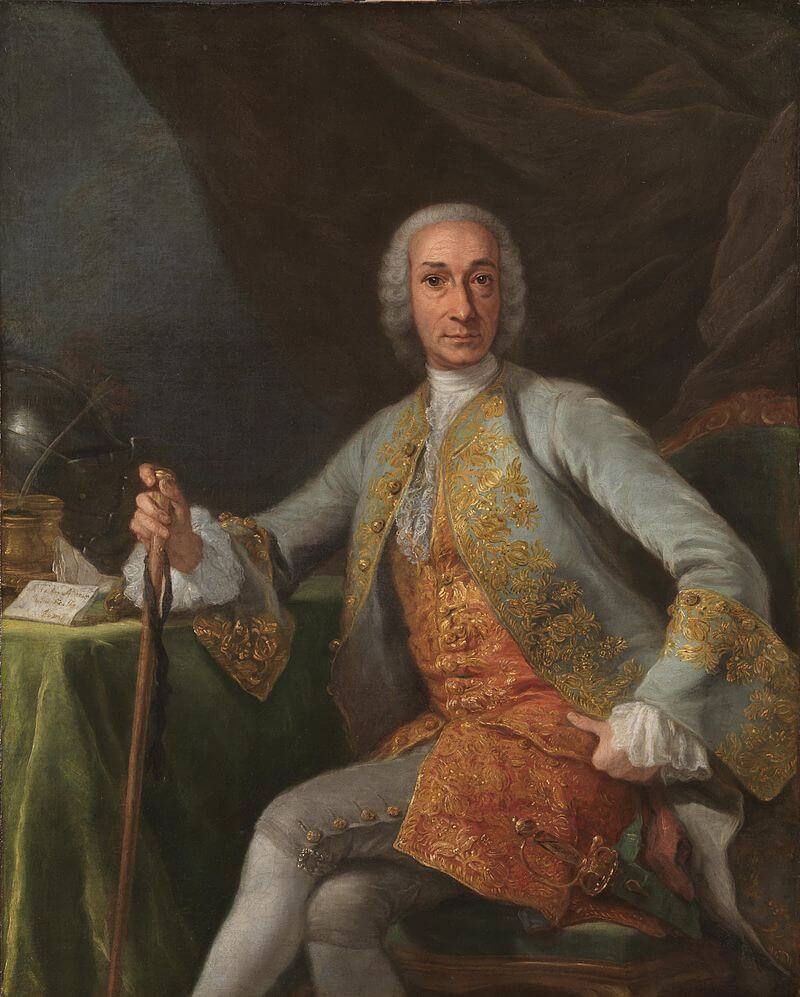 El marqués de Esquilache retratado por Giuseppe Bonito